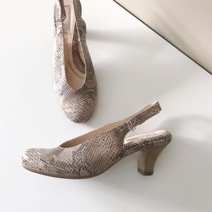 Beautifeel • Snakeskin Slingback Pumps
